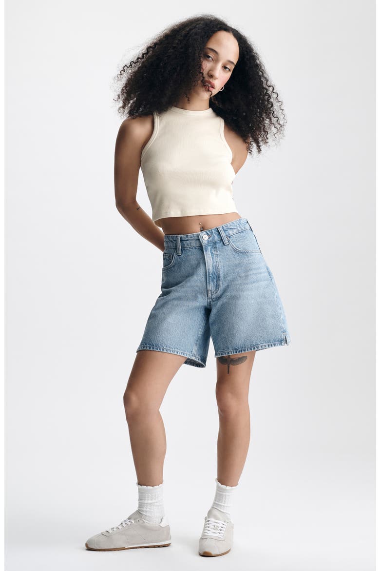 Crop Cotton Rib Tank Top, Alternate, color, TRANSPARENT YELLOW
