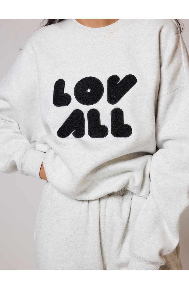 LOVALL Oversized Long Sleeve Sweatshirt, Alternate, color, Light Grey Marl