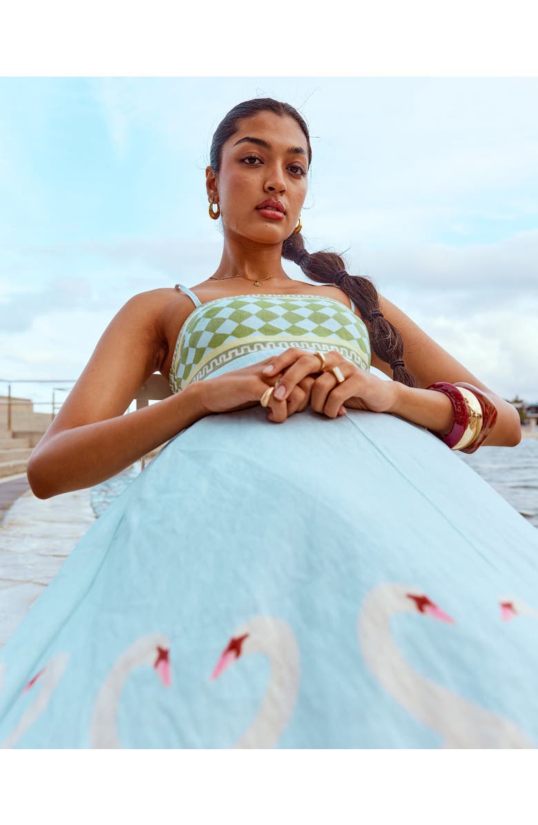 SMWR. By The Somewhere Co Swan Lake Maxi Dress, Alternate, color, Light Blue