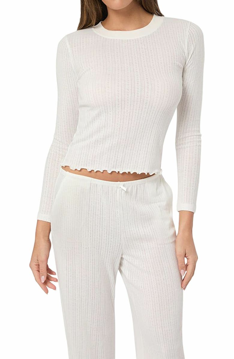 WeWoreWhat Long Sleeve Crewneck Top, Alternate, color, 