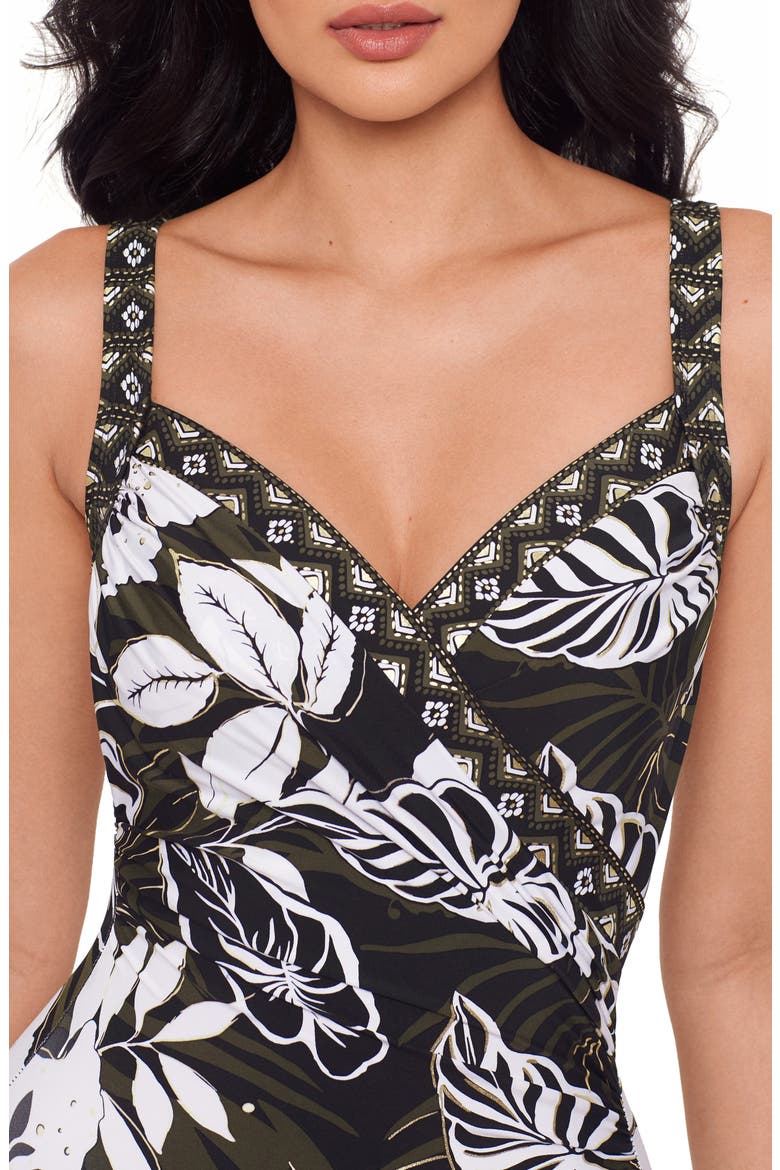 Elle Dorado Sanibel Underwire One-Piece Swimsuit, Alternate, color, BLACK/ MULTI
