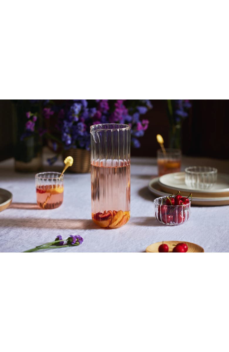 Fleck Kira Glass Pitcher, Alternate, color, Clear