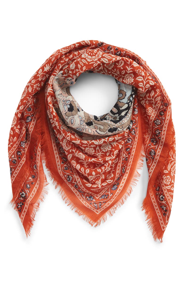 Madewell Greta Paisley Square Scarf, Alternate, color, 