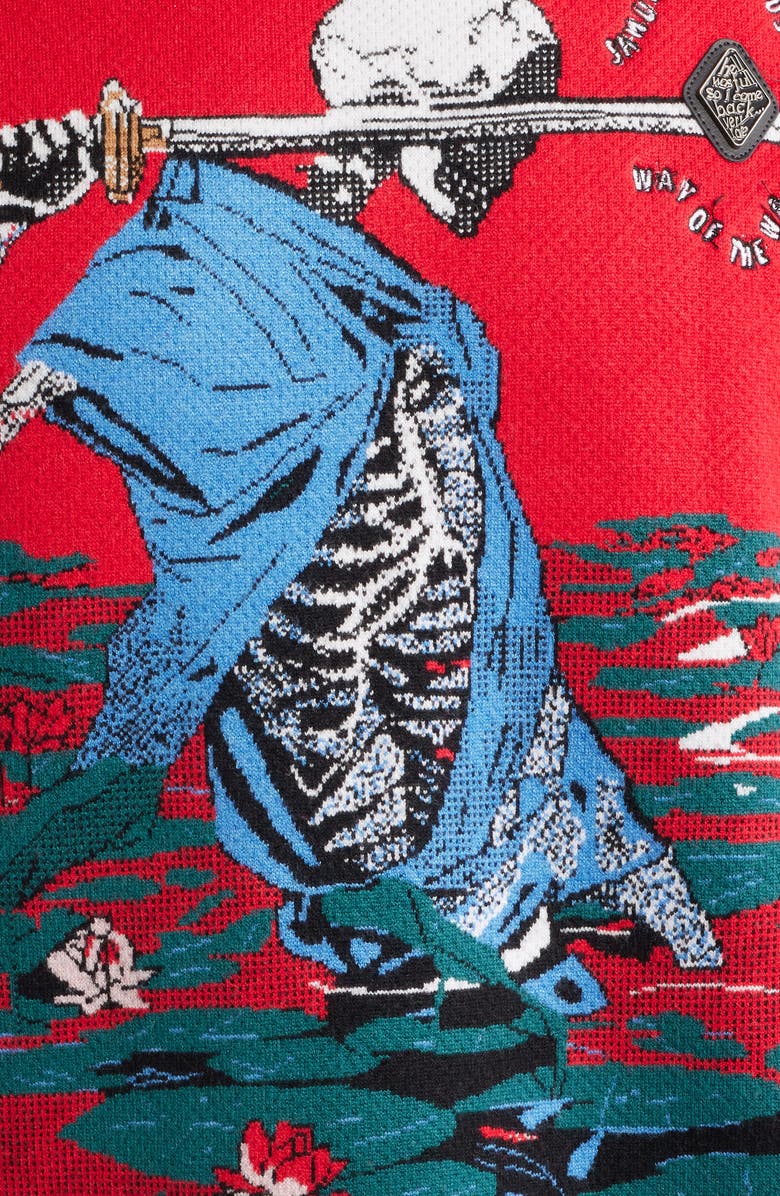VERYRARE Skeleton Bushido Sweatshirt, Alternate, color, Red