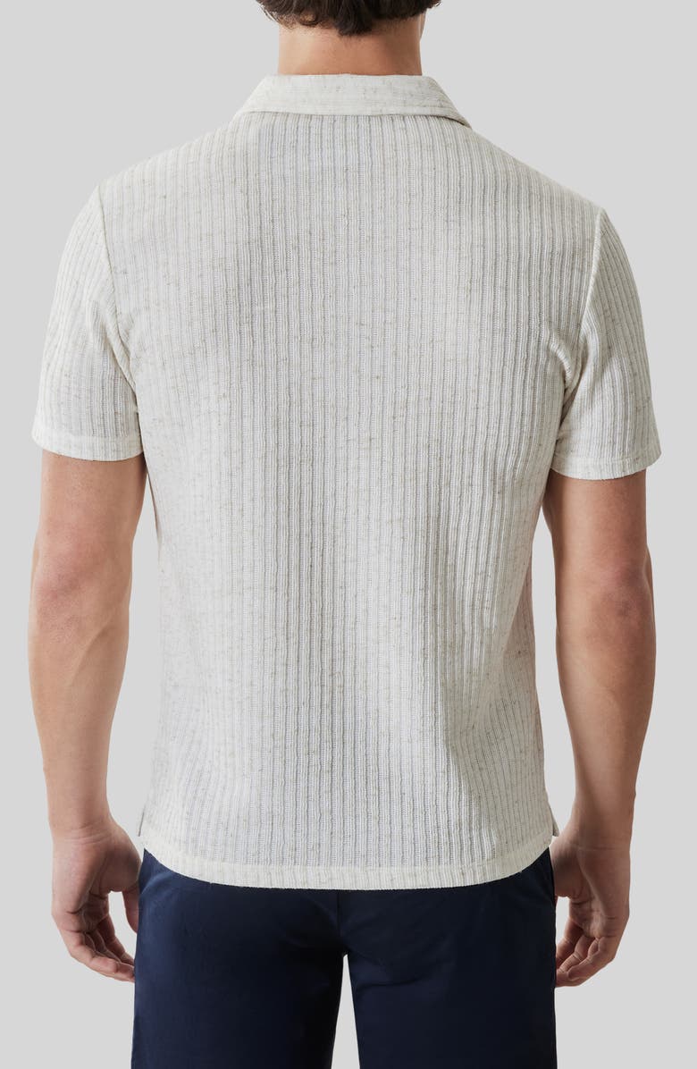 Robert Barakett Isadore Rib Johnny Collar Polo, Alternate, color, Swan