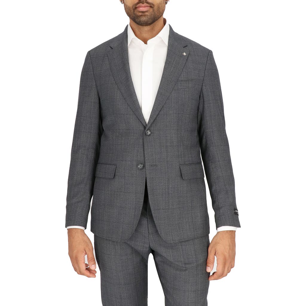 Scotch & Soda Men's Modern Fit Check Suit In Grey Windowpane