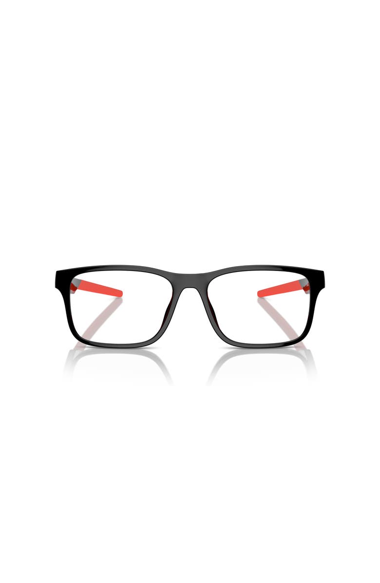 Scuderia Ferrari 56mm Rectangle optical glasses, Alternate, color, Black
