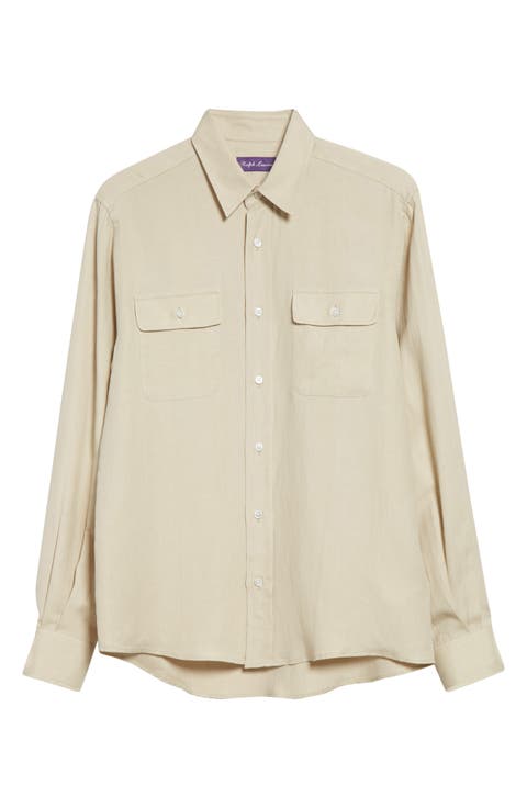 Cooper Silk & Linen Button-Up Shirt