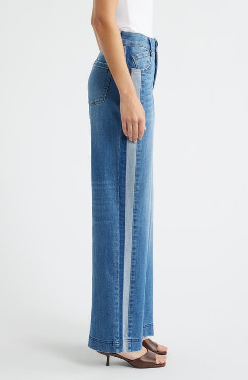 Wit & Wisdom Gracie Skyrise Double Side Seam Wide Leg Jeans In Blue