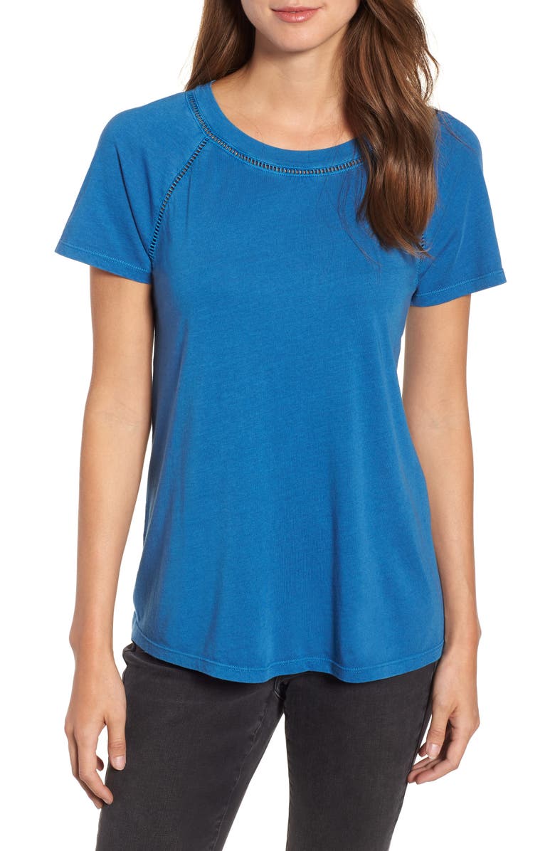 Caslon<sup>®</sup> Lace Back Swing Tee, Main, color, 