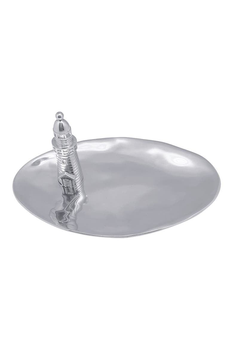 Lighthouse 3D Oval Serving Platter, Main, color, SILVER