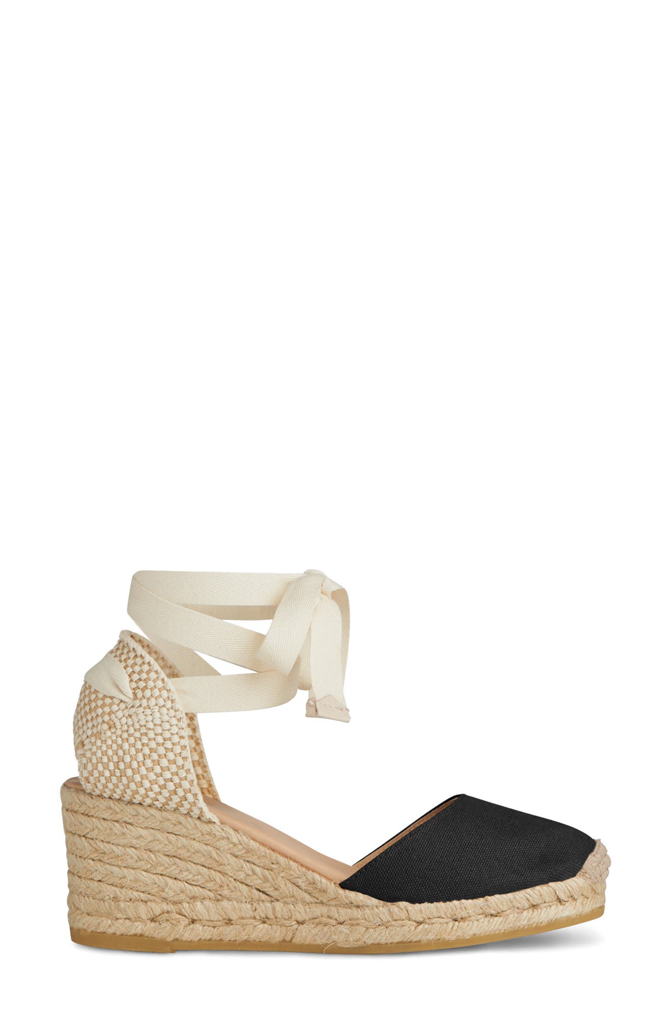 LK Bennett Maureene Closed Toe Platform Espadrille Sandal, Alternate, color, Black