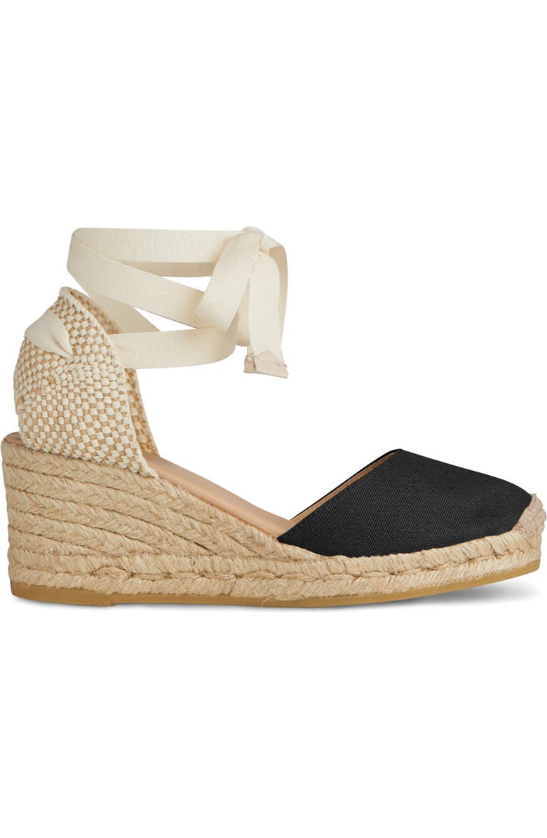 LK Bennett Maureene Closed Toe Platform Espadrille Sandal, Alternate, color, Black