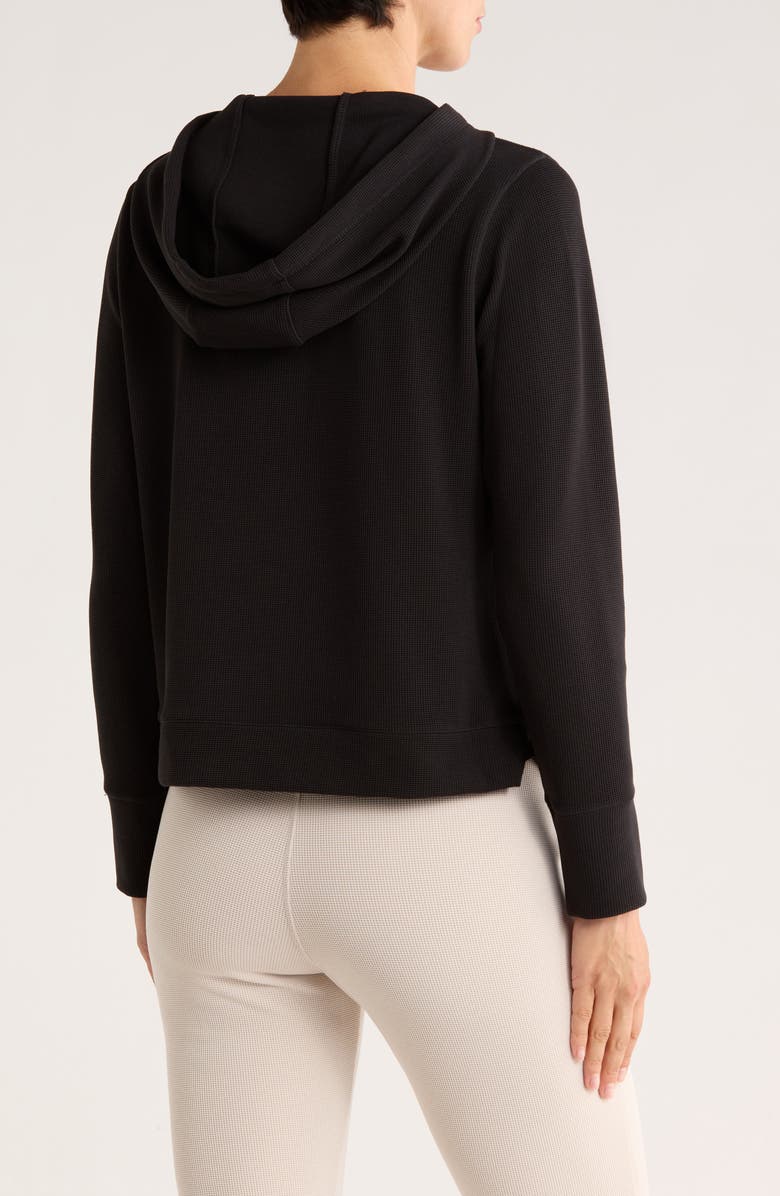 CALVIN KLEIN PERFORMANCE Tech Waffle Pullover Hoodie, Alternate, color, Black