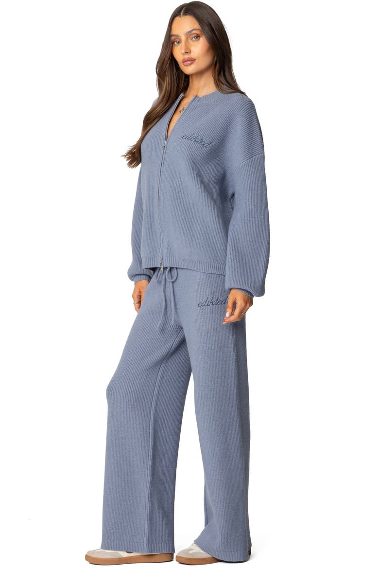 Kris Ribbed Sweatpants, Alternate, color, BLUE