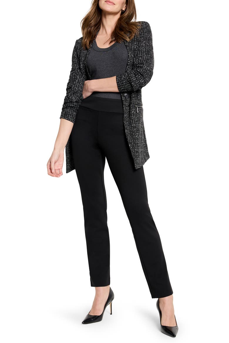 Ponte Knit Pull-On Pants, Alternate, color, BLACK ONYX