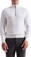 Bugatchi Merino Wool Quarter Zip Polo Sweater