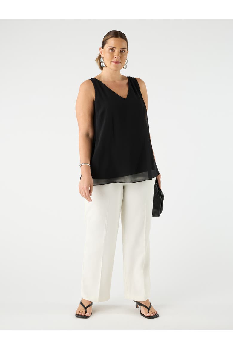 Straight Crepe Pants, Alternate, color, Ivory