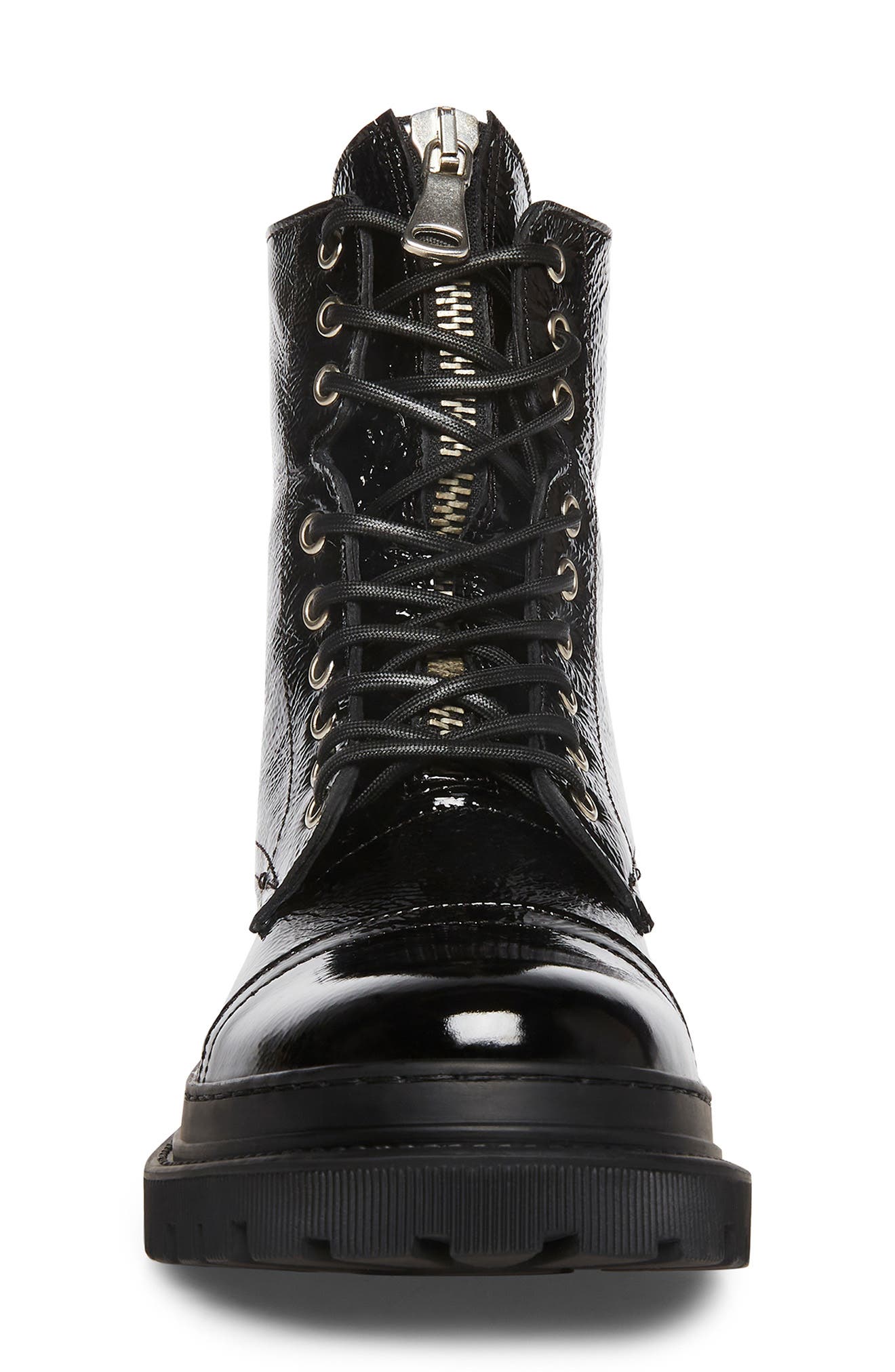 Steve Madden Guard Patent Leather Combat Boot, Alternate, color, 