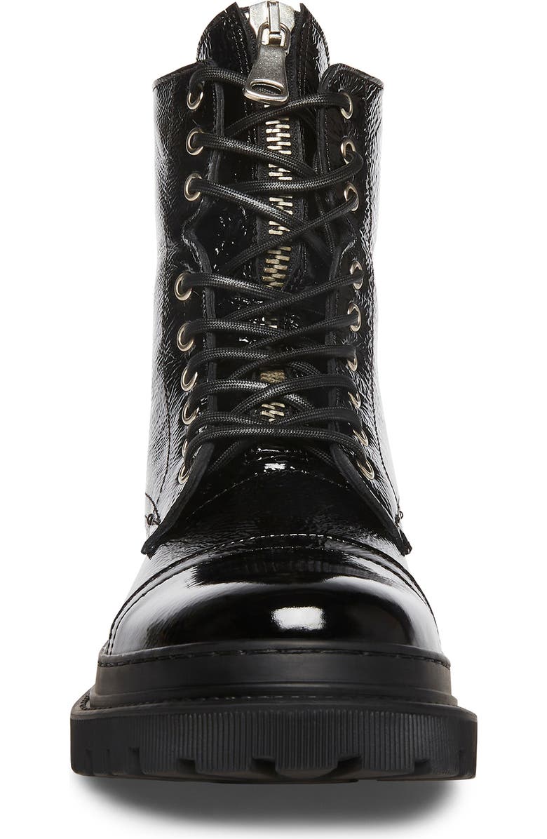 Steve Madden Guard Patent Leather Combat Boot, Alternate, color,