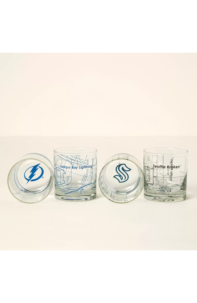 Uncommon Goods NHL Arena Map Glasses - Set of 2, Main, color, Pittsburgh Penguins