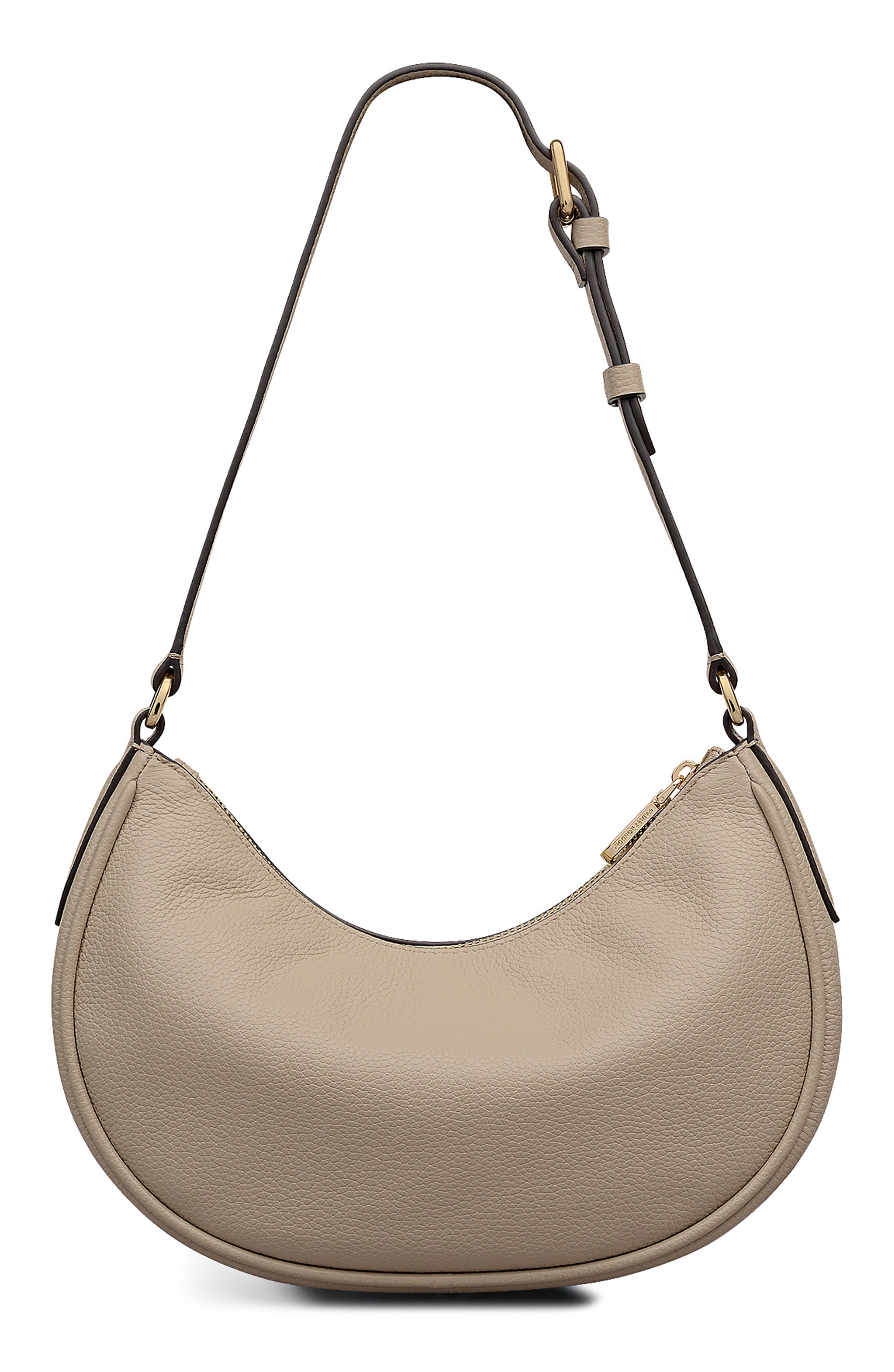 Radley Heath Crescent Large Zip Top Shoulder Bag, Alternate, color, Porcini