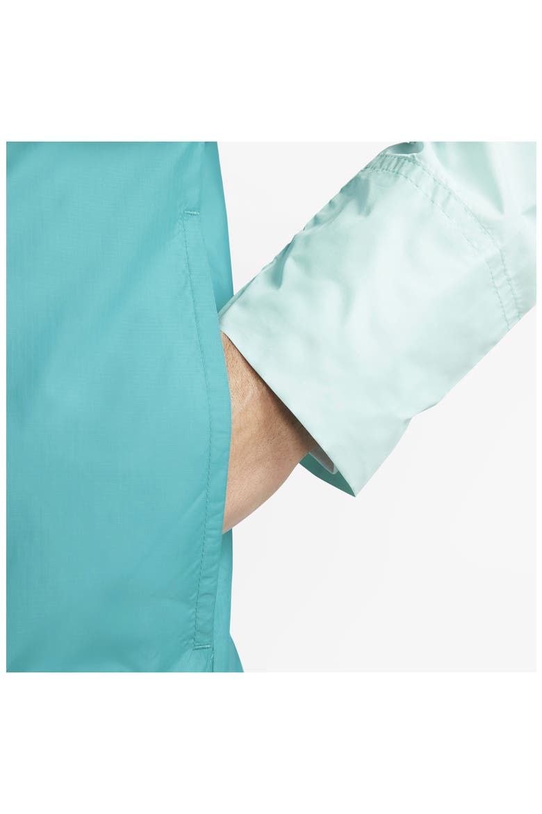 Tour Water Repellent Hooded Golf Jacket, Alternate, color, GEODE TEAL/ TEAL NEBULA