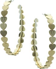 OLIVIA WELLES Cammie Heart Hoop Earrings