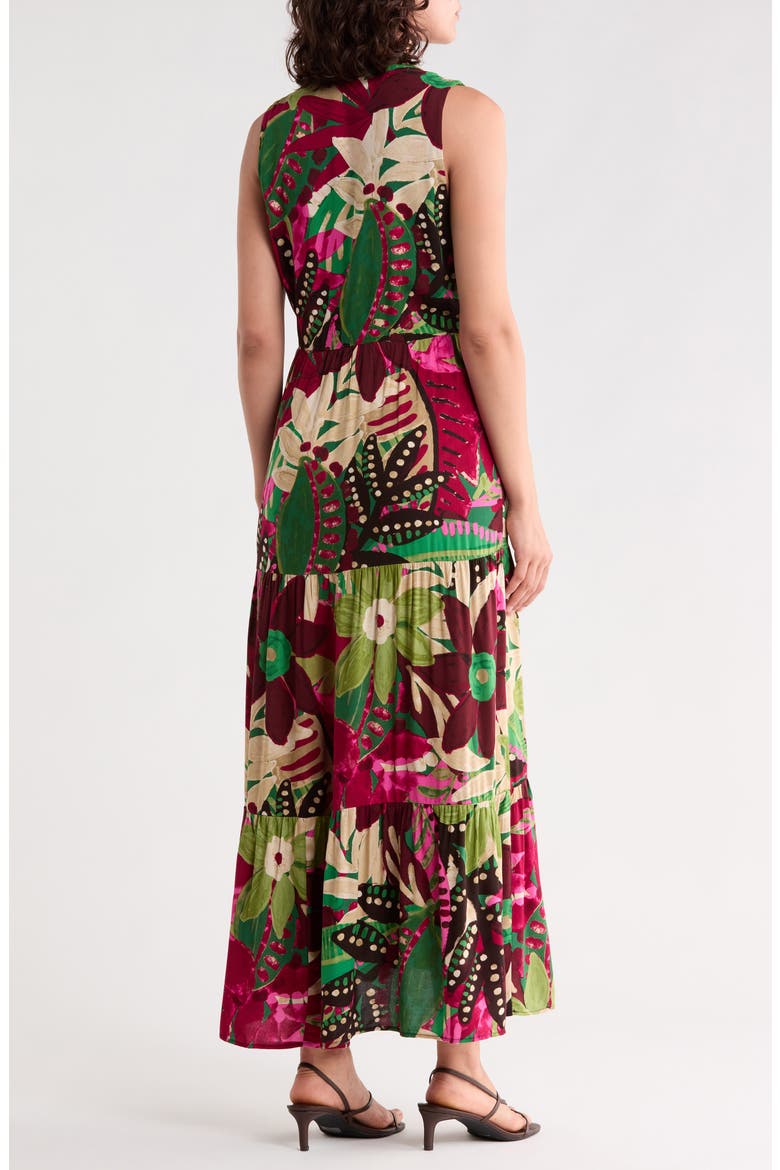 Tiered Maxi Dress, Alternate, color, PINK MULTI