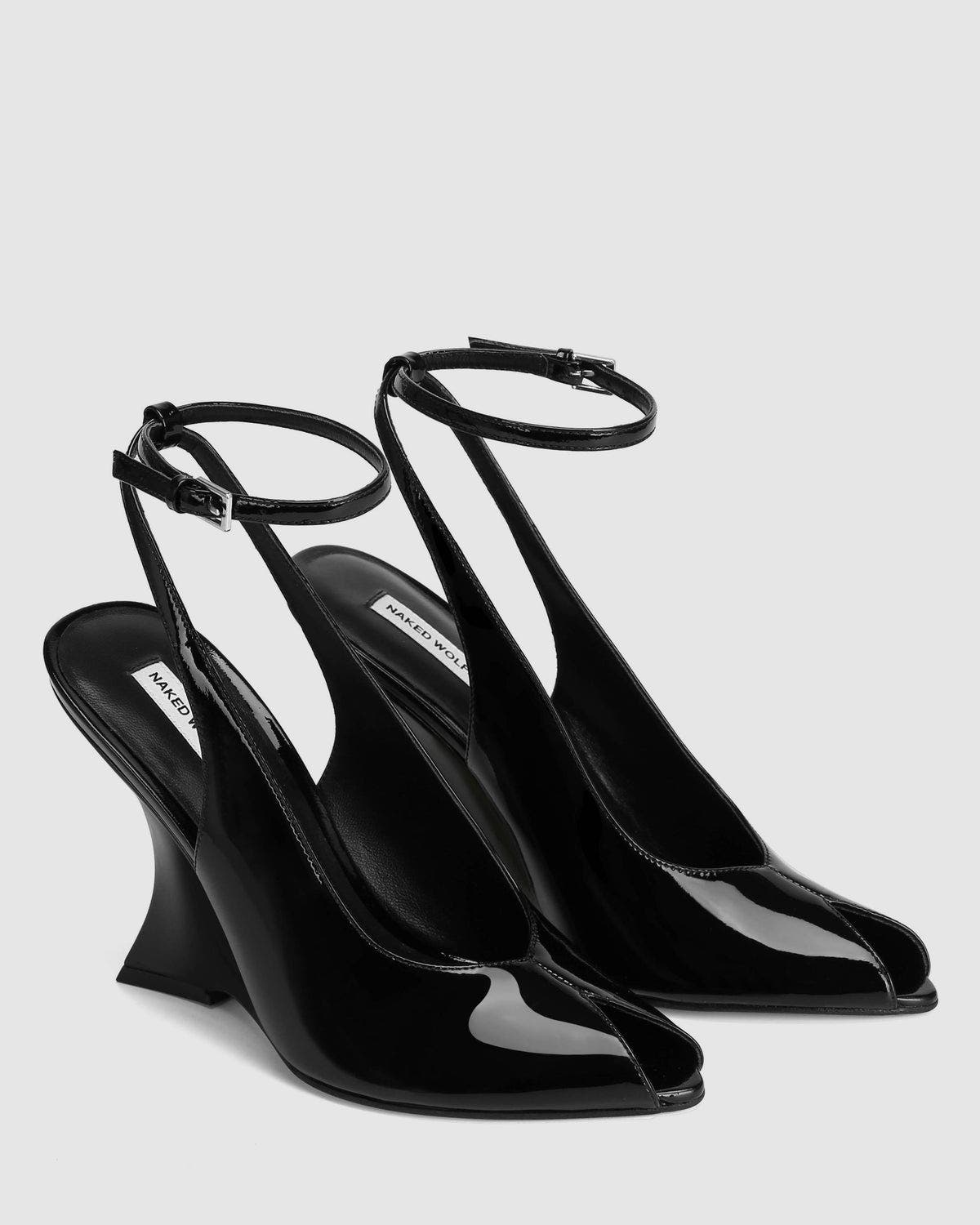 Naked Wolfe Ronnie Black Patent, Alternate, color, Black