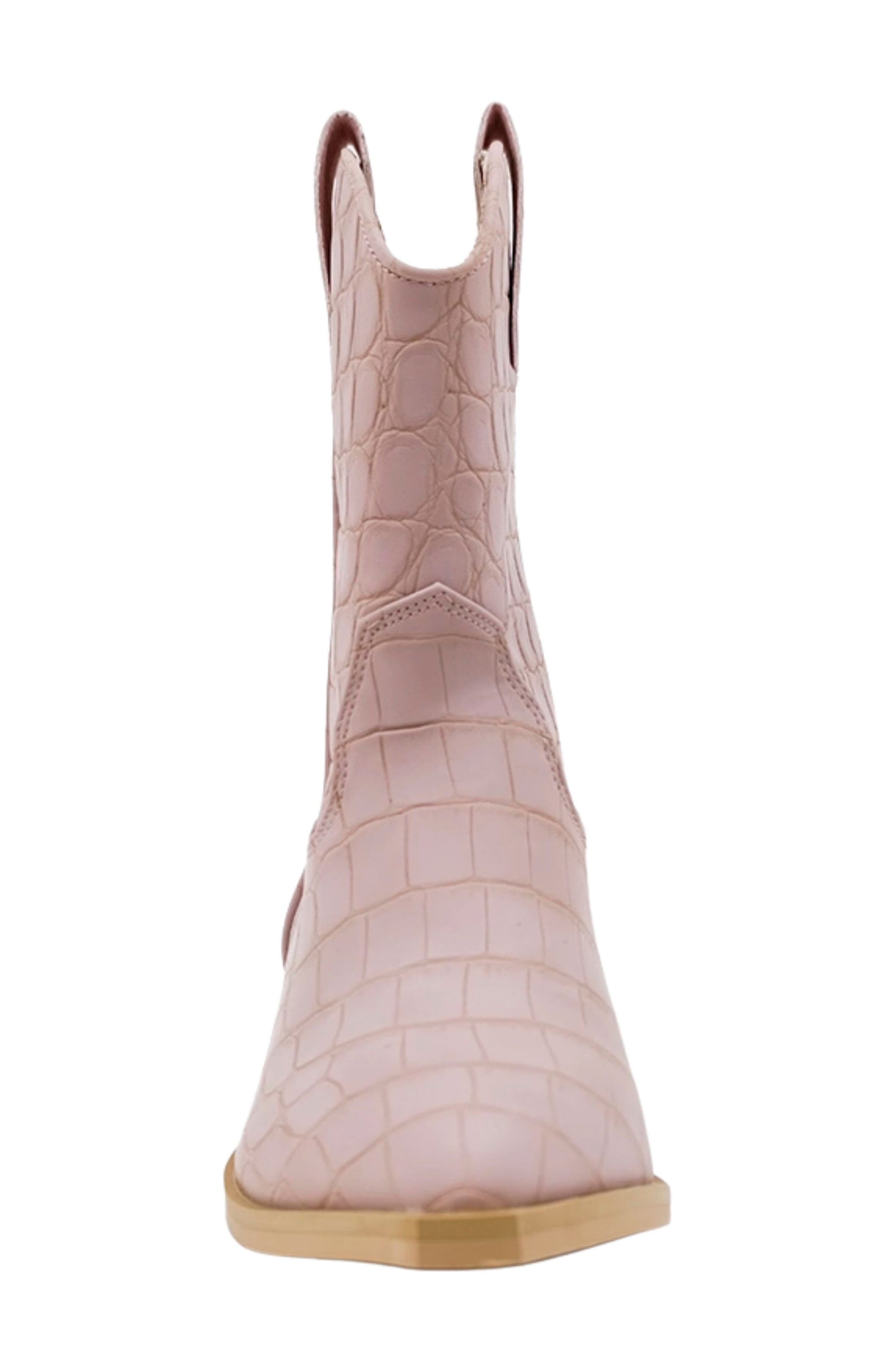 SHUSHOP Kids' Zouzou Western Boot, Alternate, color, Mauve Croco