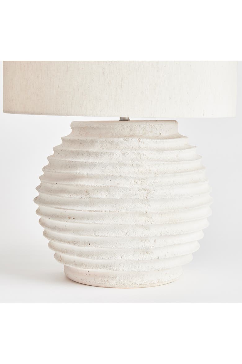 Marley Cream Large Linen Bell Shade Table Lamp 24, Alternate, color, White