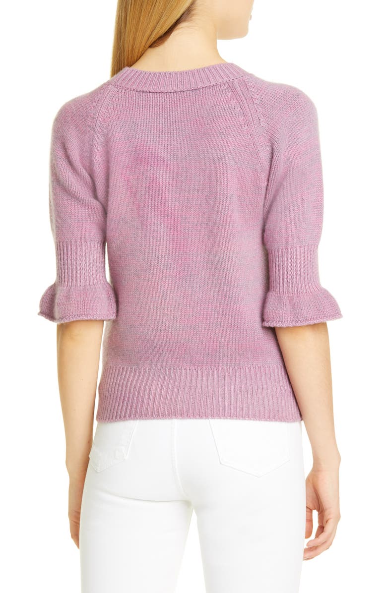 Brock Collection Flounce Cuff Cashmere Sweater, Alternate, color, 