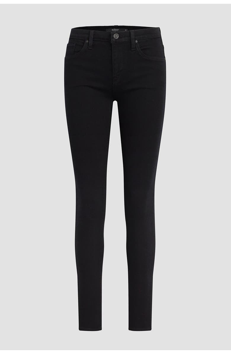 Hudson Jeans Nico Mid-Rise Super Skinny, Alternate, color, Black