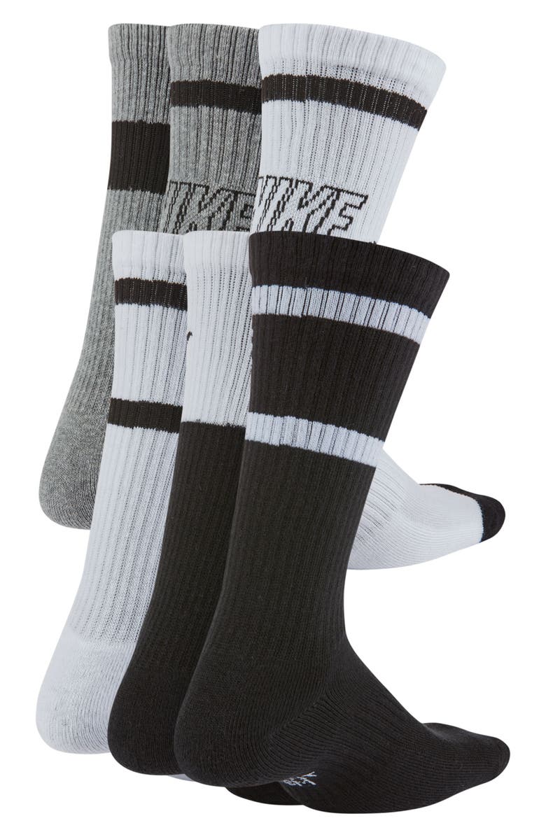 Nike Kids' Assorted 6-Pack Dri-FIT Everyday Cush Crew Socks, Alternate, color, 