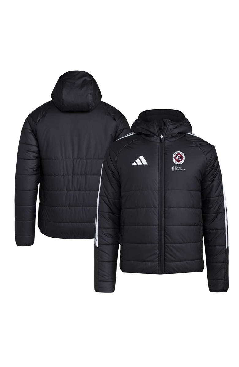 adidas Men's adidas Black New England Revolution Tiro 24 Full-Zip Winter Hoodie Jacket, Alternate, color, 