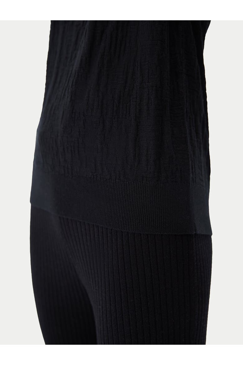 Silk Cashmere T-Shirt, Alternate, color, black