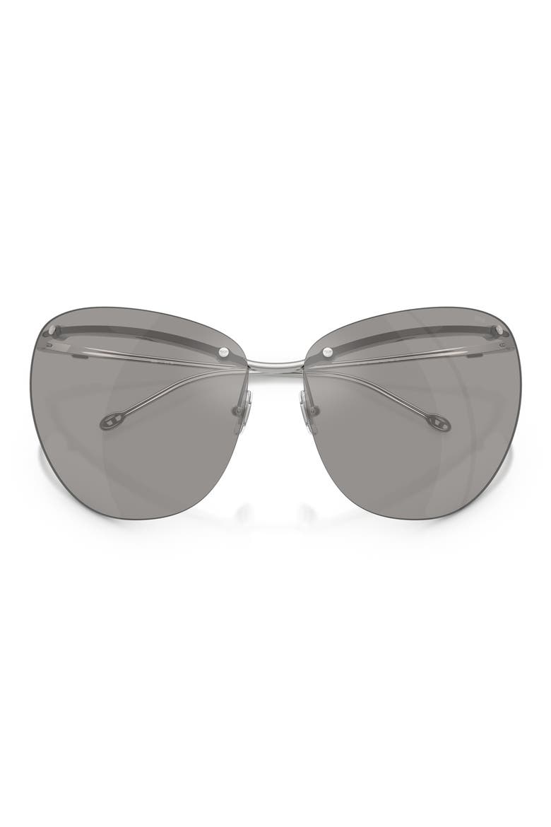 DL1007 D-Gies 71mm Mirrored Cat Eye Sunglasses, Alternate, color, GREY MIRROR / GREY MIRROR