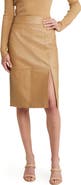 BOSS Setora Leather Pencil Skirt