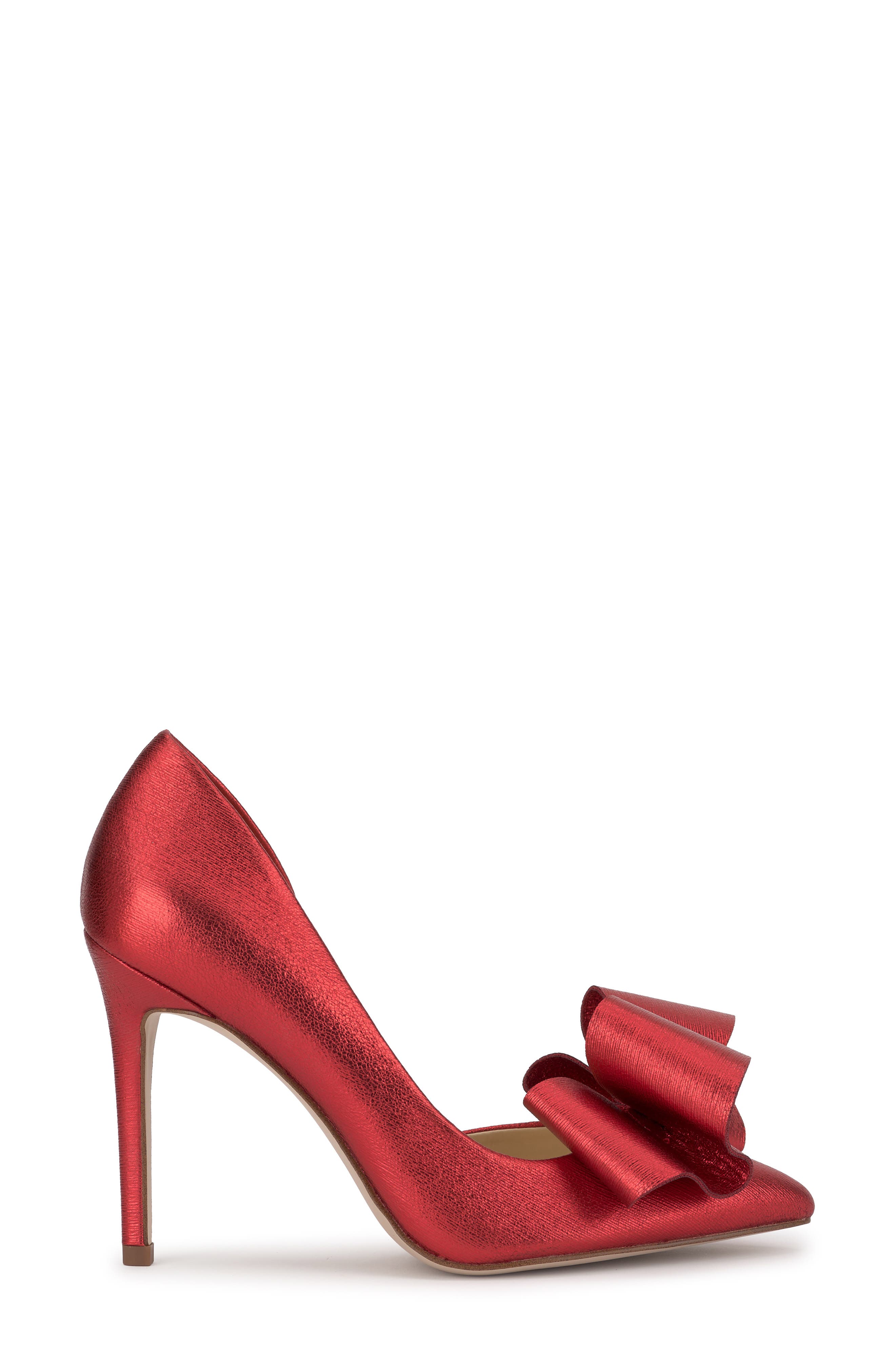 Penari Pointed Toe Half d'Orsay Pump, Alternate, color, RED MUSE02