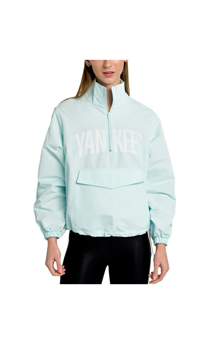 LUSSO Women's Lusso Light Blue New York Yankees Parker Half-Zip Jacket, Main, color, Light Blue