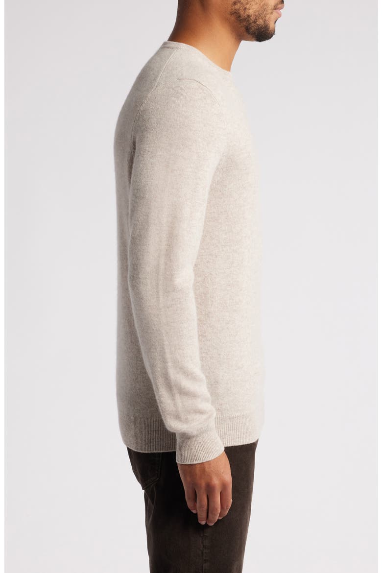 Cashmere Crewneck Sweater, Alternate, color, TAN OXFORD HEATHER