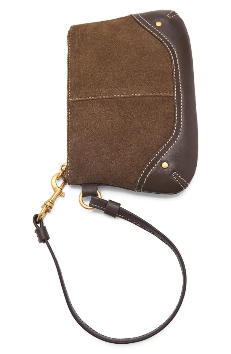 MANGO Leather Wristlet, Alternate, color,