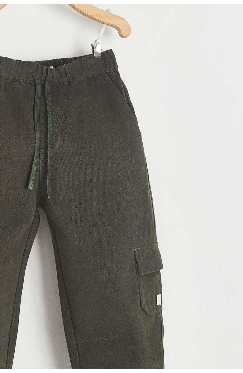 Babycottons Premium Cotton Twill Cargo Pants For Infant, Alternate, color, Green