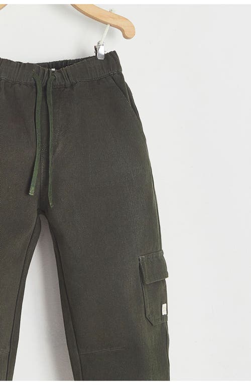 Babycottons Twill Cargo Pants In Green