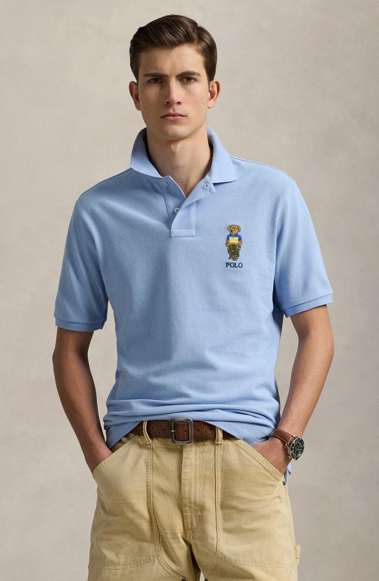 Polo Ralph Lauren Classic Fit Polo Bear Cotton Piqué Polo, Alternate, color, 