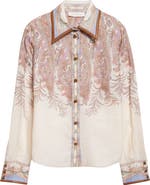 Zimmermann Alchemy Paisley Ramie Button-Up Shirt