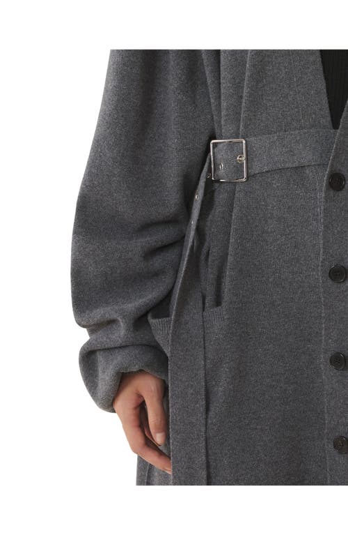 Lanvin Wool And Cashmere Oversized Cardigan In Gray