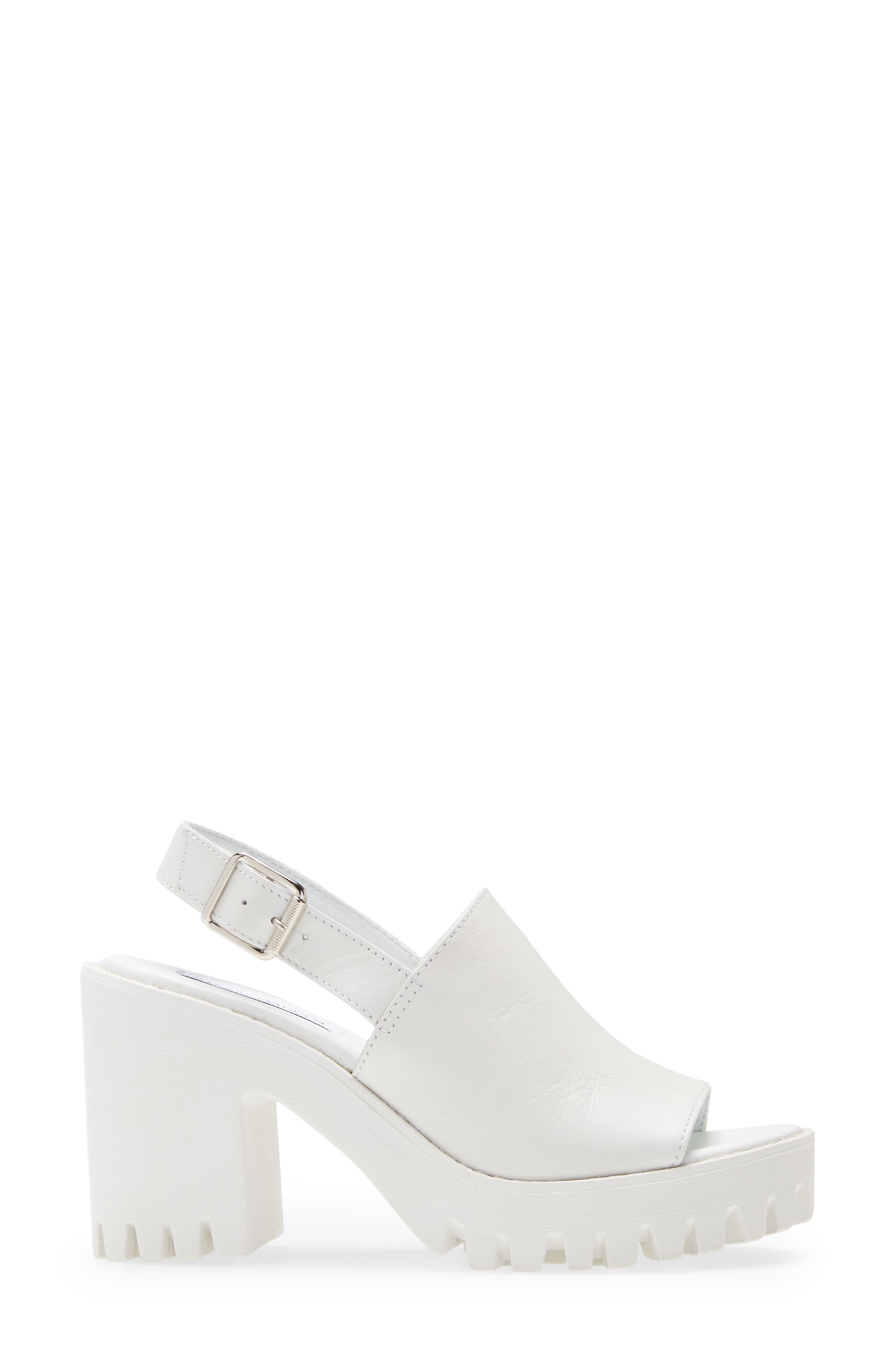 Sunnyside Block Heel Slingback Sandal, Alternate, color, WHITE LEATHER