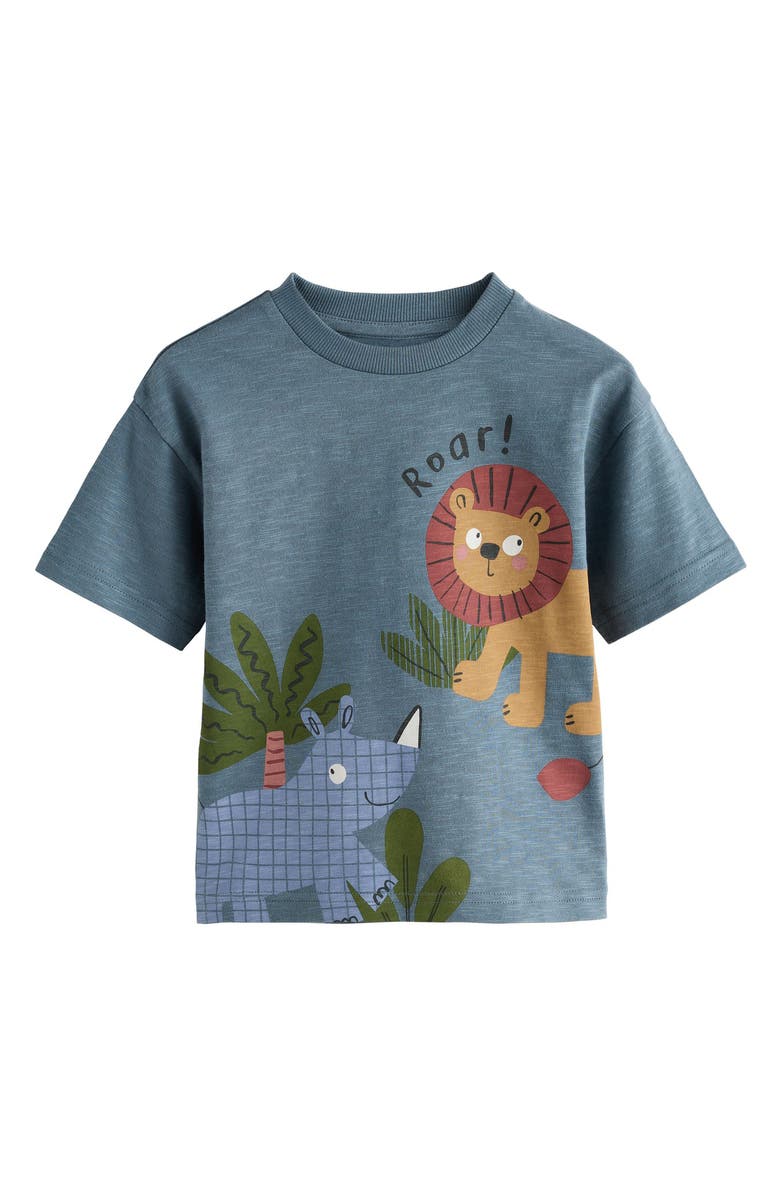 NEXT Kids' Assorted 3-Pack Safari T-Shirts, Alternate, color, Green